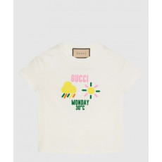 구찌 프린트 면 티셔츠