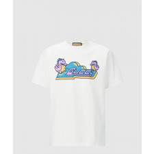 구찌 프린트 면 티셔츠