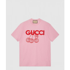 구찌 프린트 면 티셔츠