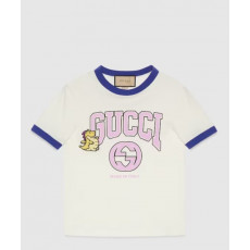 구찌 프린트 면 티셔츠