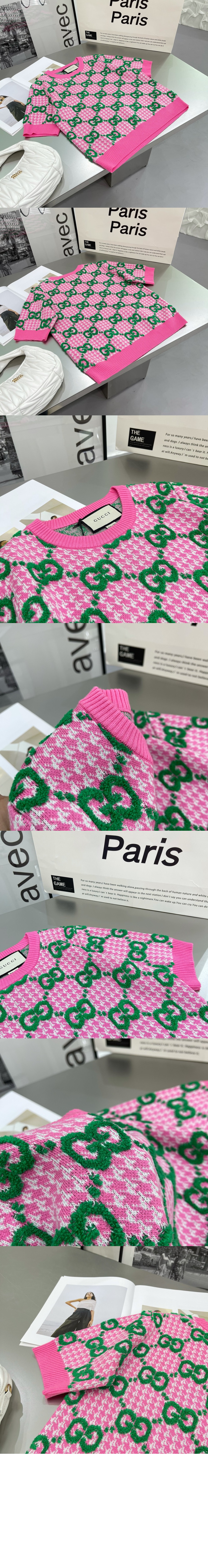 구찌 스웨터 울 자카드