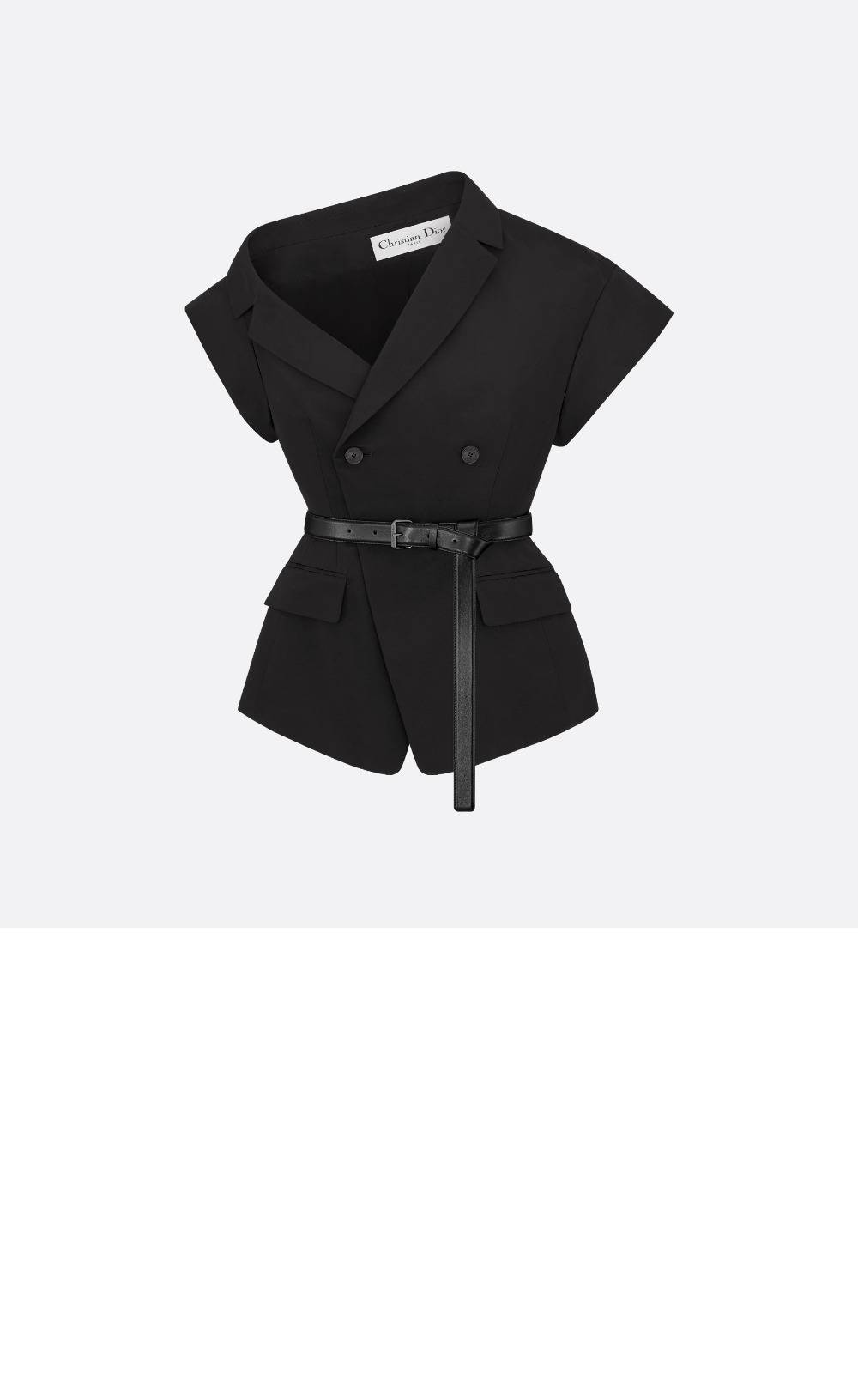 디올 벨트 언발란스 반소매 재킷