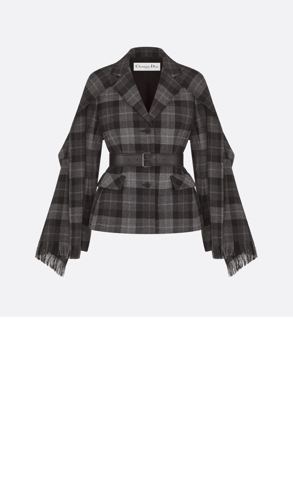 디올 벨트 재킷 탈착식 스카프