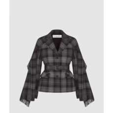 디올 벨트 재킷 탈착식 스카프