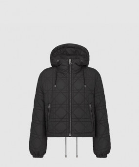 디올 매크로까나쥬 크롭 후드 집업 자켓