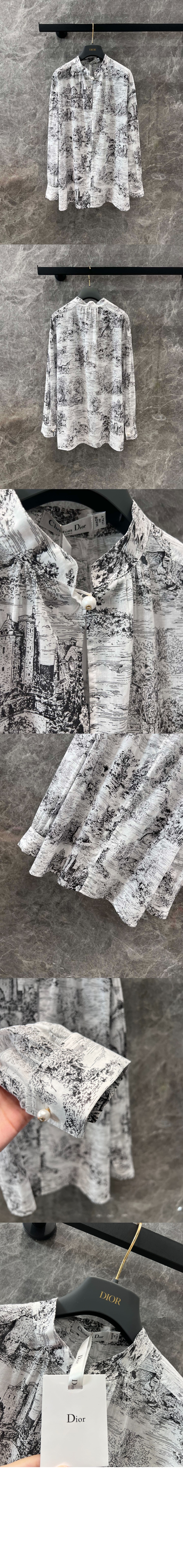 디올 롱 블라우스