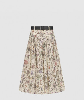 디올 벨트 미디 스커트