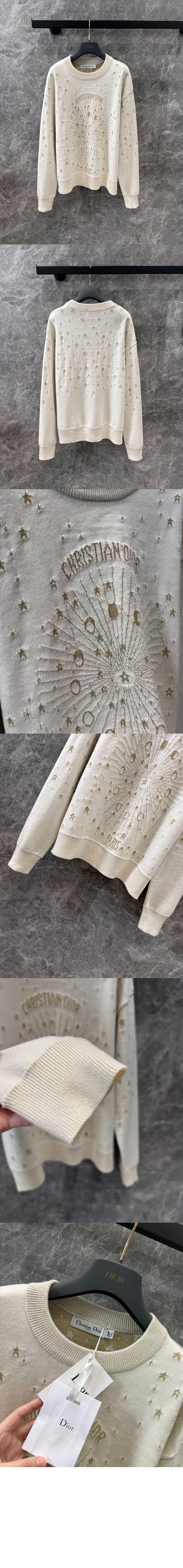 디올 자수 스웨터
