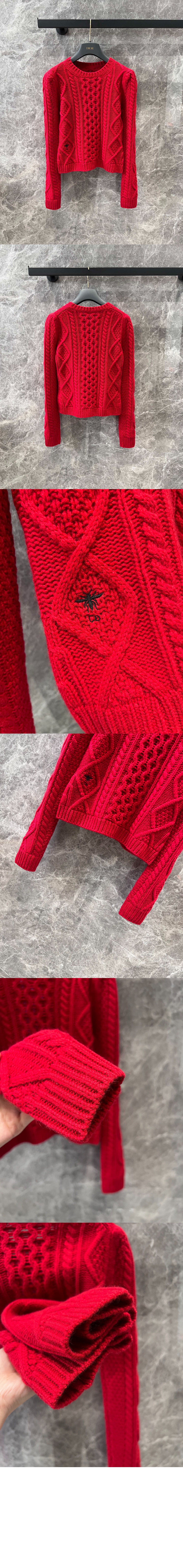 디올 피티드 스웨터