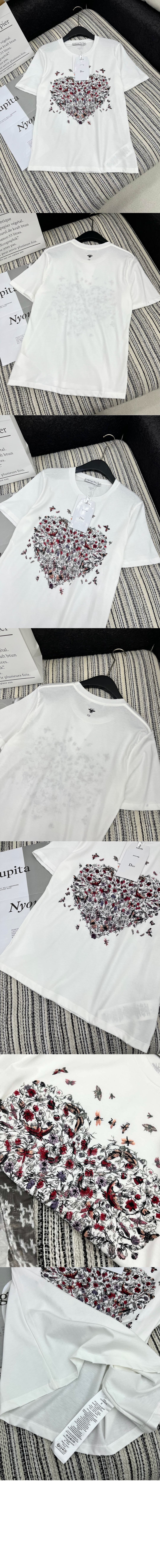 디올 자수 티셔츠