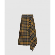 디올 벨트 미디 드레이프 스커트