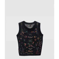 디올 프린트 니트 톱