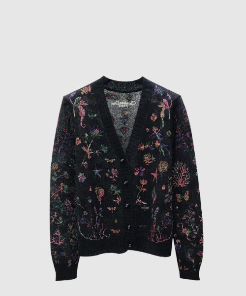 디올 프린트 니트 톱