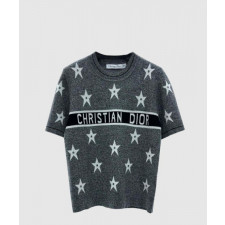 디올 프린트 니트 톱