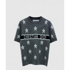 디올 프린트 니트 톱