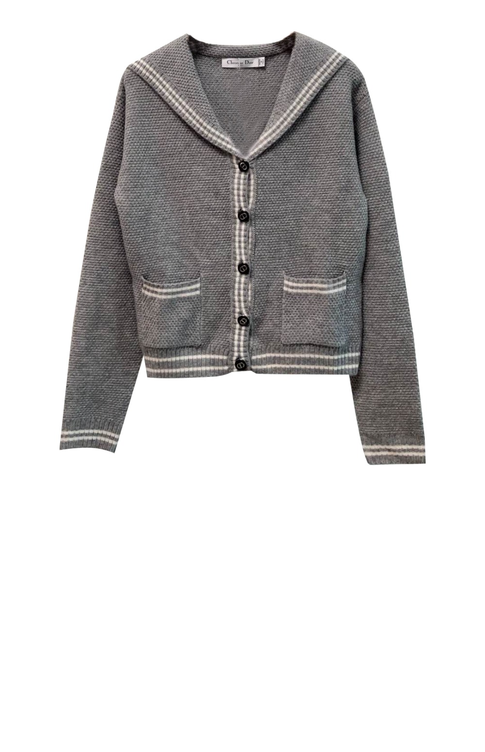 디올 프린트 니트 톱