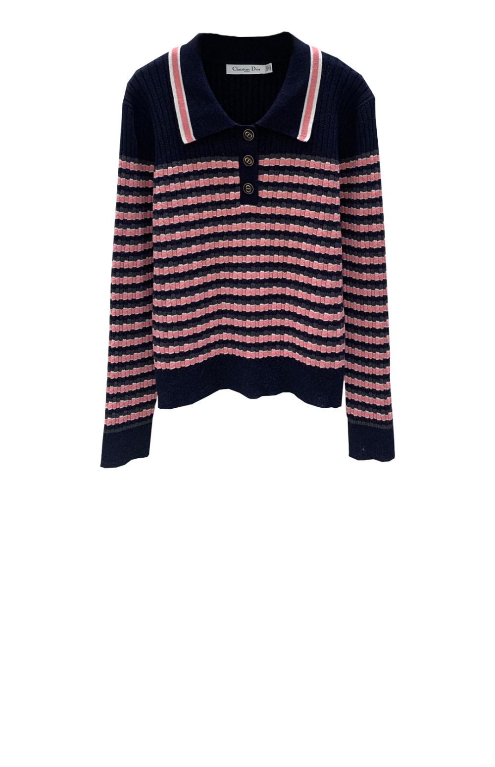 디올 로고 니트 상의