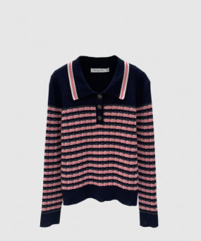 디올 로고 니트 상의