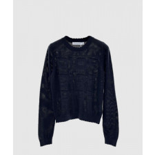 디올 로고 니트 상의