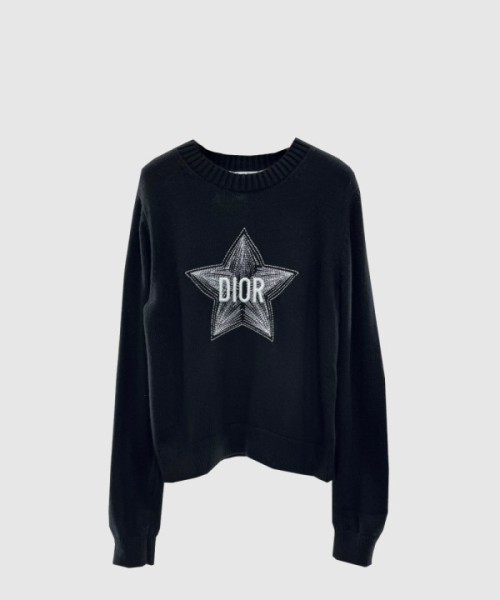 디올 로고 니트 상의