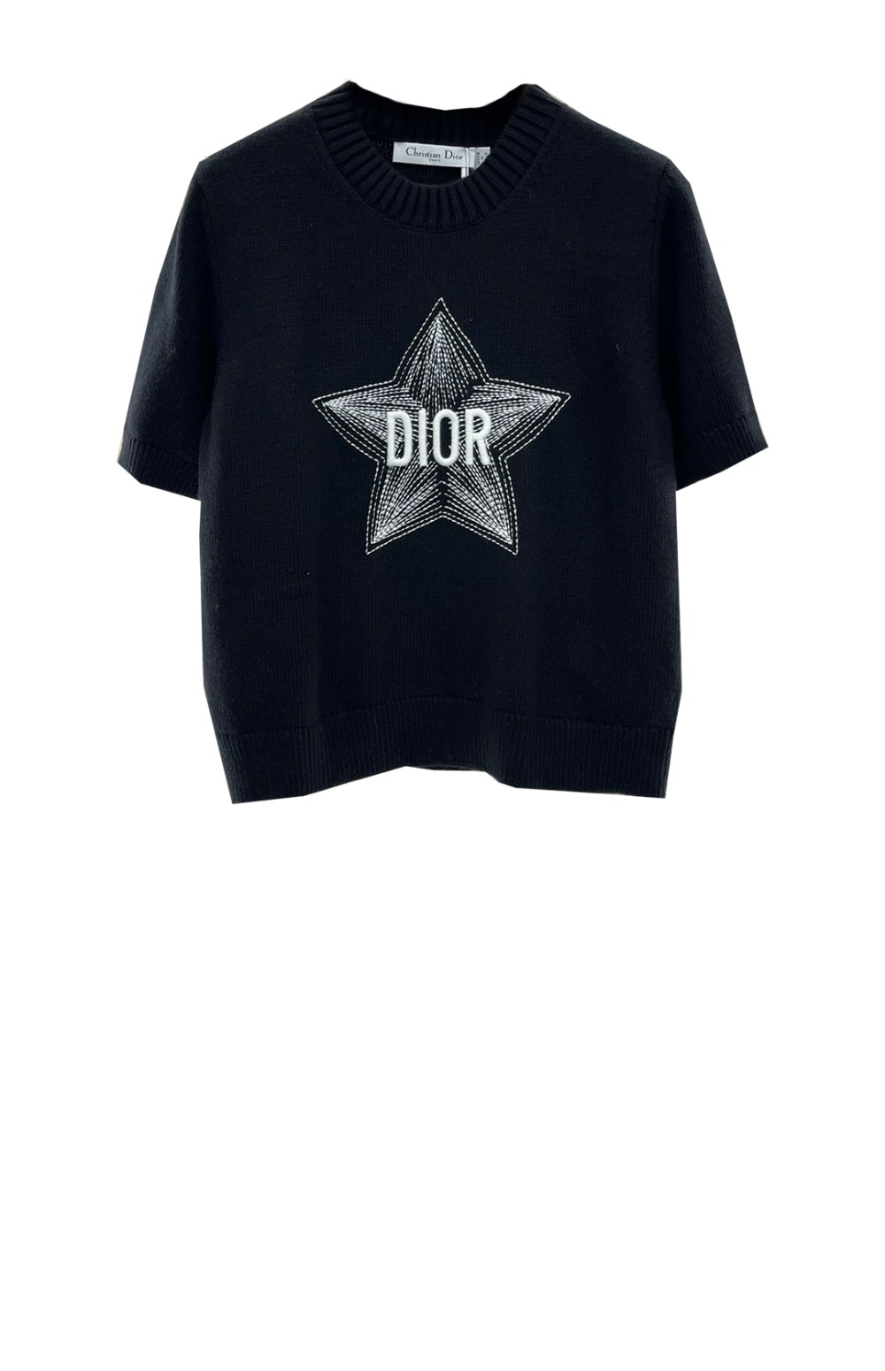디올 로고 니트 상의