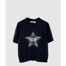 디올 로고 니트 상의