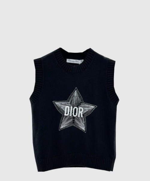 디올 로고 니트 상의