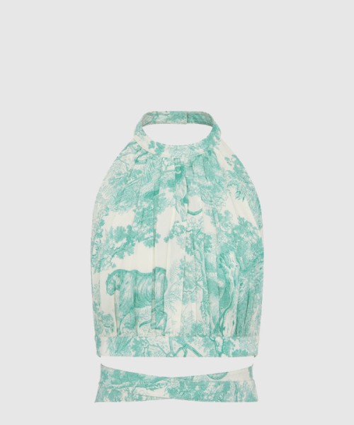 디올 로고 프린트 반팔