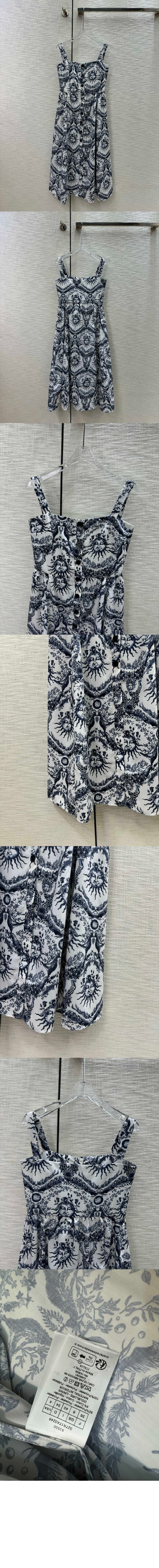 디올 플라워 프린트 원피스