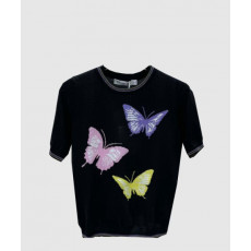 디올 프린트 니트 톱