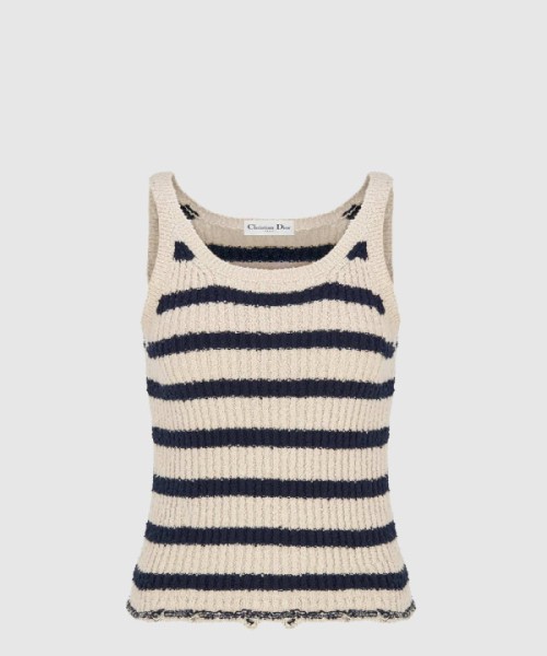 디올 프린트 니트 톱