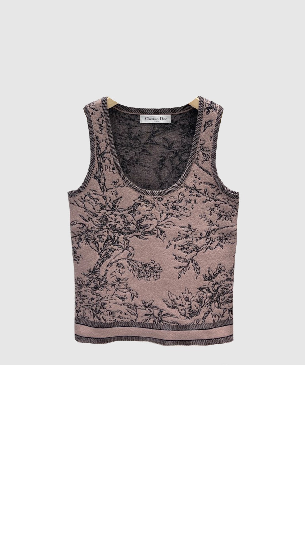 디올 로고 프린트 반팔