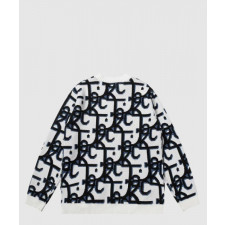 디올 로고 니트 톱