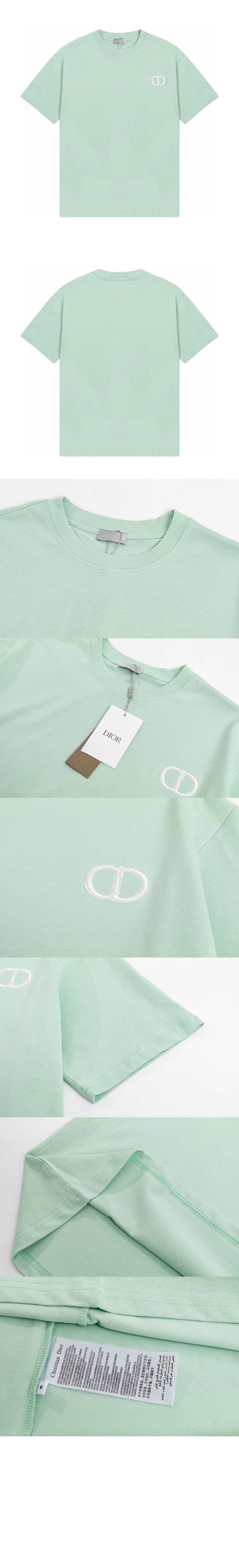 디올 로고 프린트 반팔