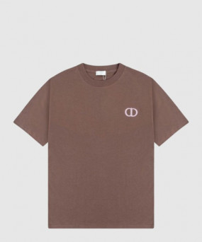 디올 로고 프린트 반팔