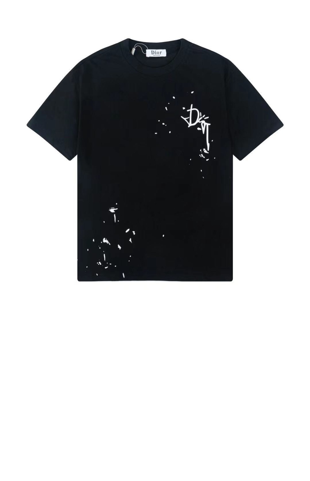 디올 로고 프린트 반팔