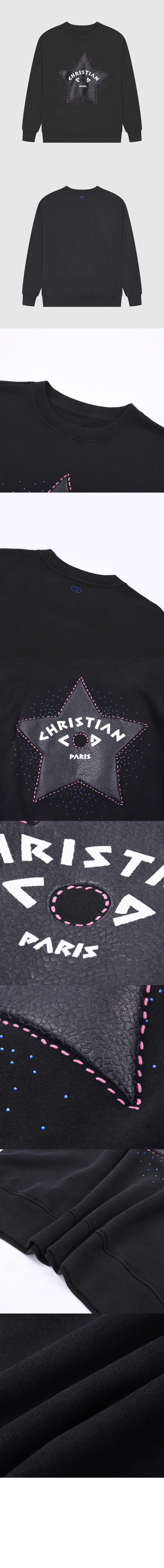 디올 로고 프린트 긴팔