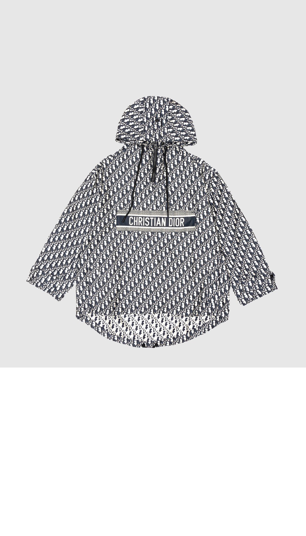 디올 로고 후드 긴팔