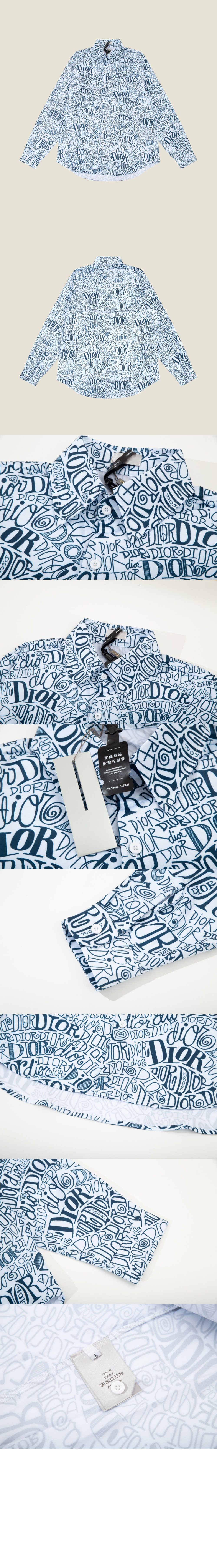 디올 로고 셔츠