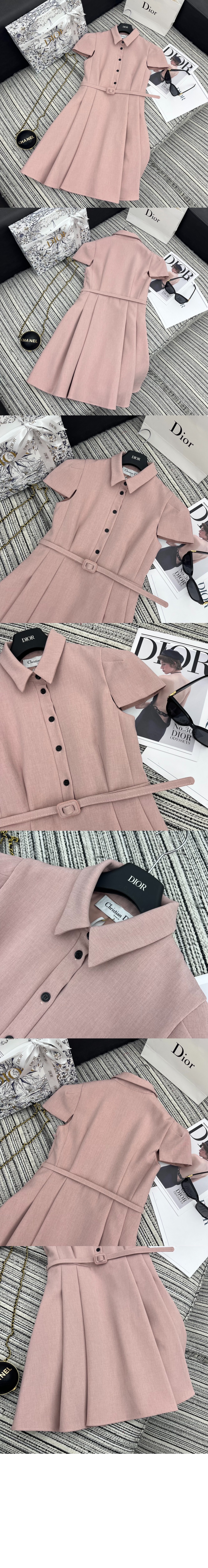 디올 로고 원피스