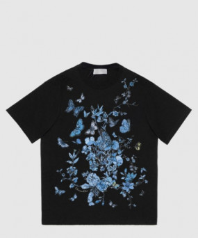 디올 플라워 코튼 톱