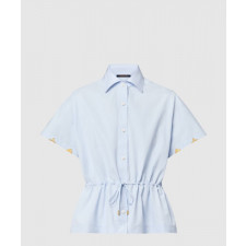 루이비통 드로스트링 웨이스트 코튼 포플린 셔츠