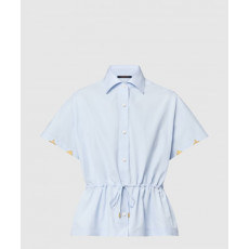 루이비통 드로스트링 웨이스트 코튼 포플린 셔츠