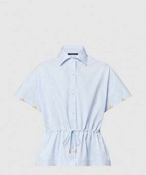 루이비통 드로스트링 웨이스트 코튼 포플린 셔츠