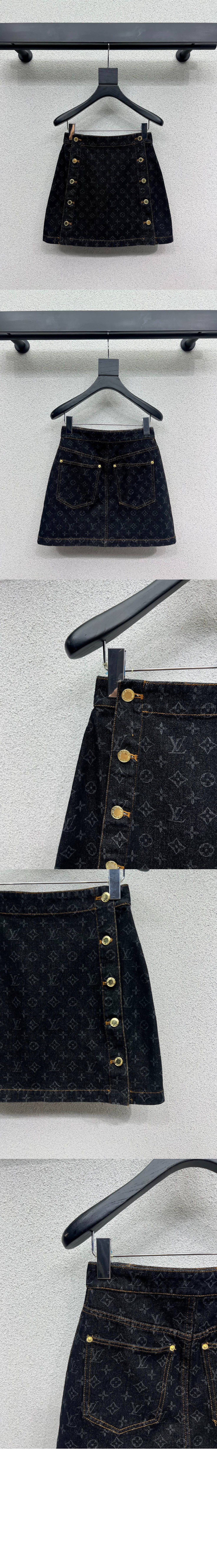 루이비통 모노그램 데님 미니 스커트