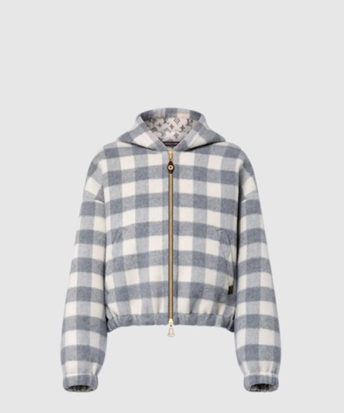 루이비통 더블 페이스 체크 집업 재킷