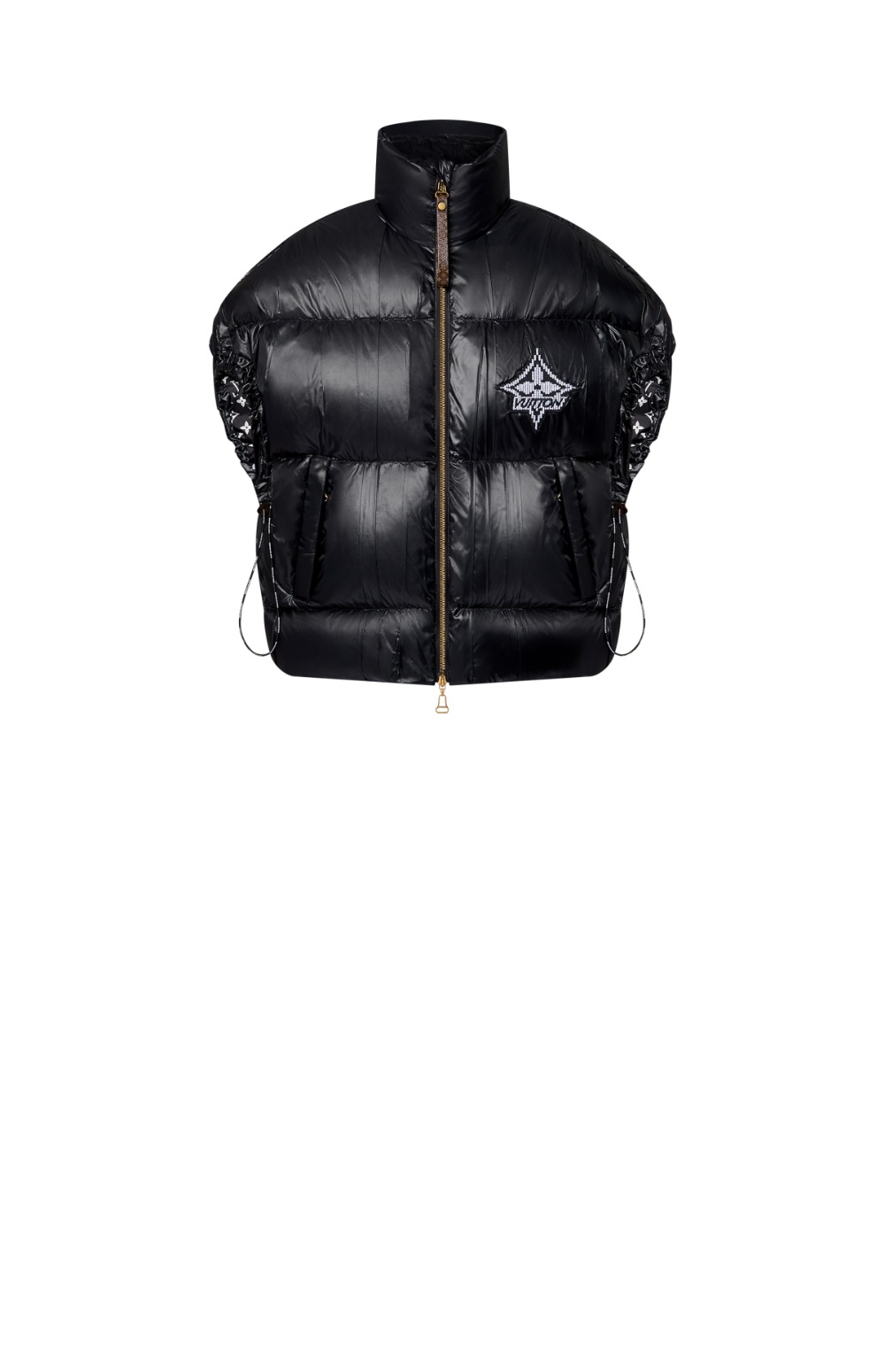 루이비통 드로스트링 디테일 테크니컬 푸퍼 질레