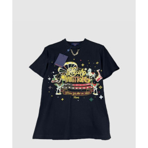 루이비통 로고 프린트 반팔