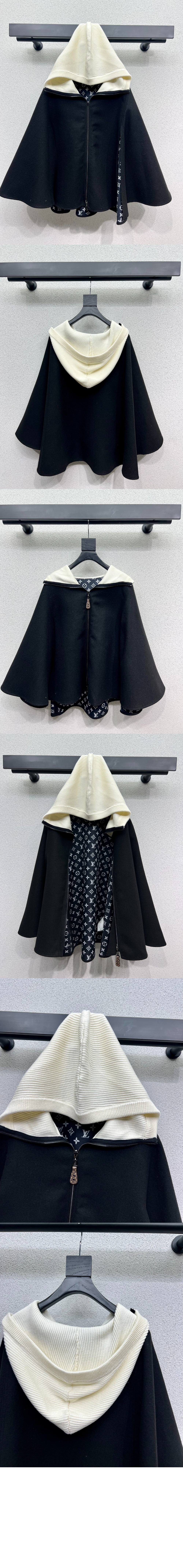 루이비통 리브드 후드 더블 페이스 케이프