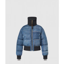 루이비통 데님 프린트 크롭드 푸퍼 재킷